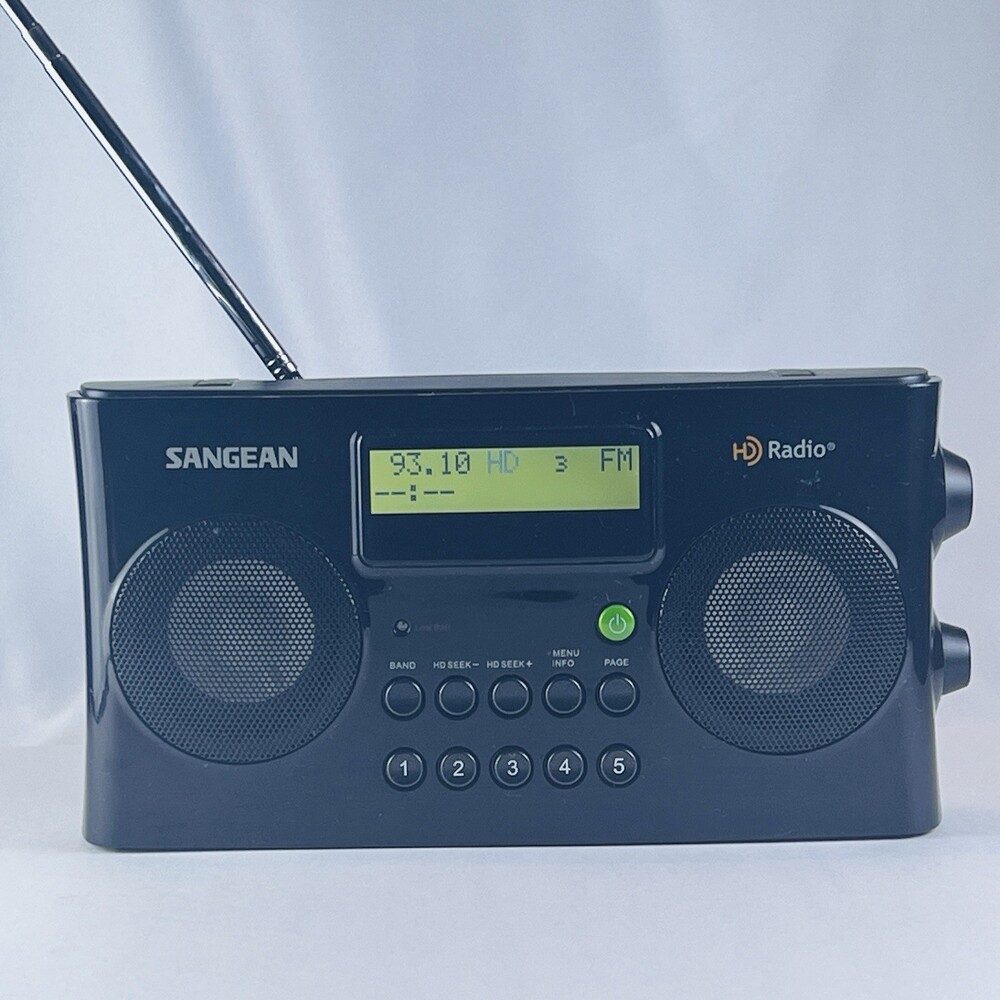 Sangean HDR-16 Portable HD Radio AM FM RDS Digital Receiver Black Tested
